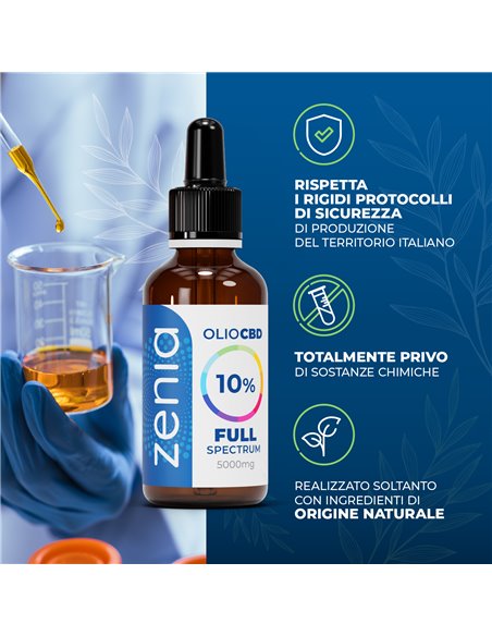 Zenia Huile CBD à spectre complet 10%