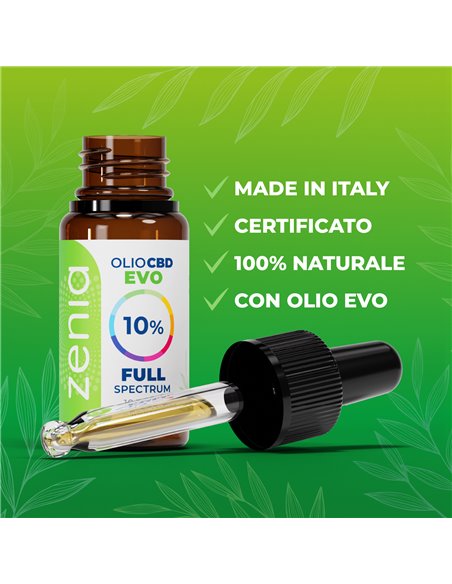 Zenia Olio CBD Evo full-spectrum 10% secondaria