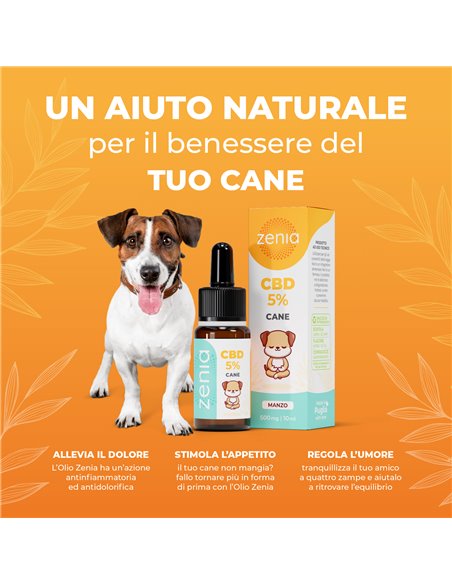 Zenia Olio CBD 5% Cane secondaria 10ml