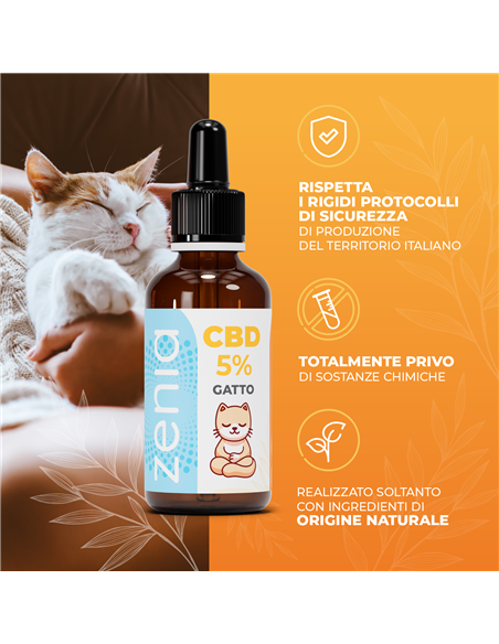 Zenia Olio CBD 5% Gatto secondaria