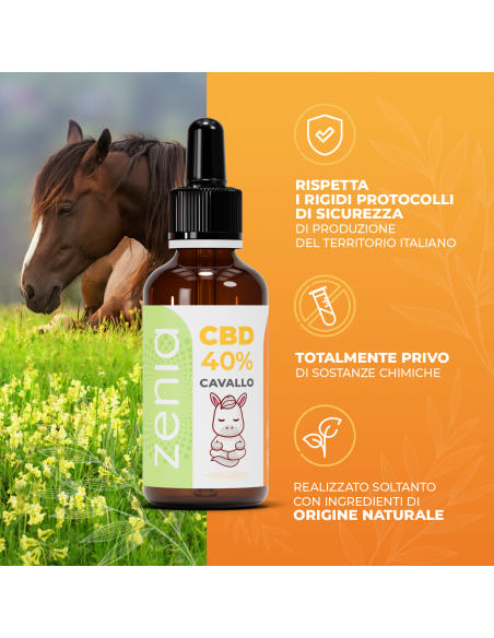 Olio CBD cavallo 40% secondaria